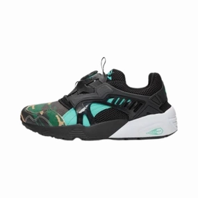 Puma Disc Blaze Atmos Night Jungle Black Camo Teal Air Jordan basketball shoes with classic look