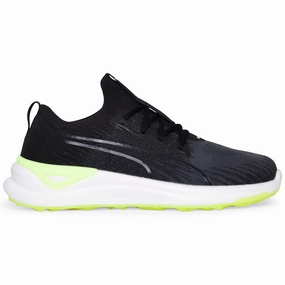 Puma Electrocat NITRO Spikeless Waterproof Shoes - Puma Black/Strong Gray/Fast Yellow Puma golf footwear options