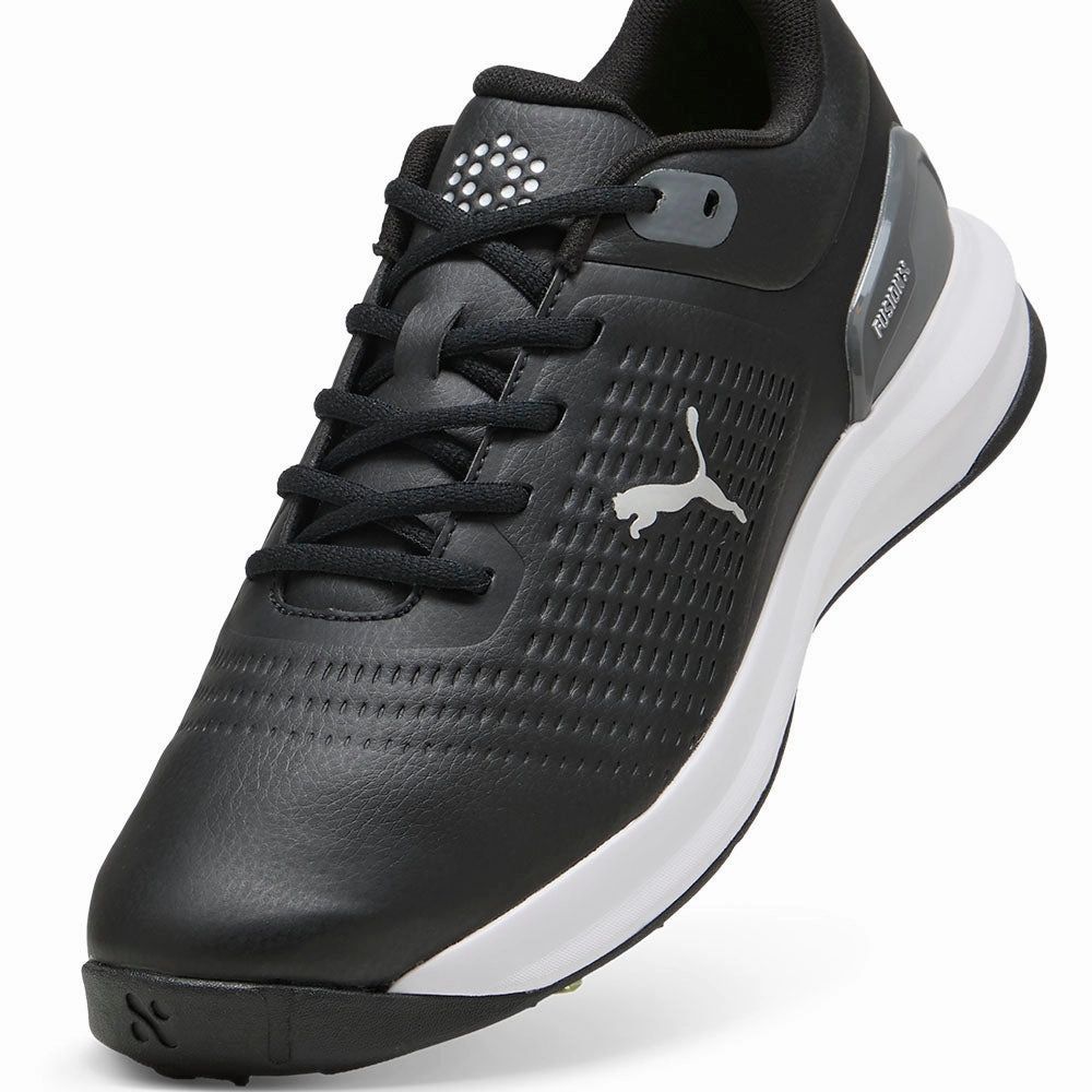 Puma Fusion Plus Spiked Waterproof Shoes - Black/White Golf Tour Performance
