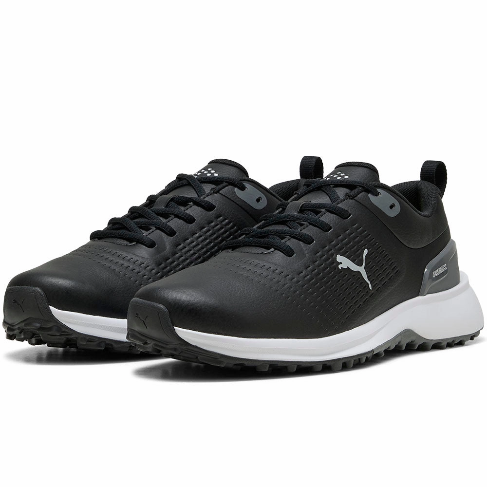 Puma Fusion Plus Spikeless Waterproof Shoes - Black/White Golf Tour Performance