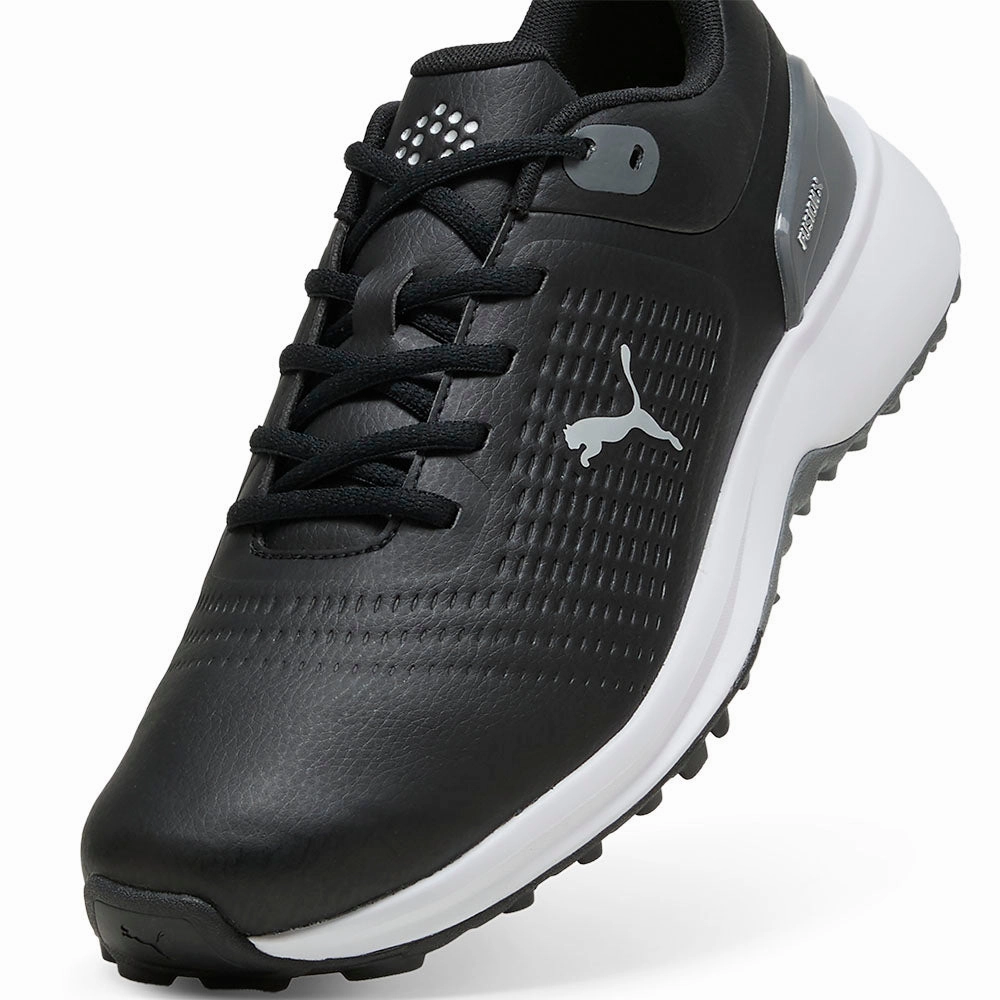 Puma Fusion Plus Spikeless Waterproof Shoes - Black/White Golf Tour Performance