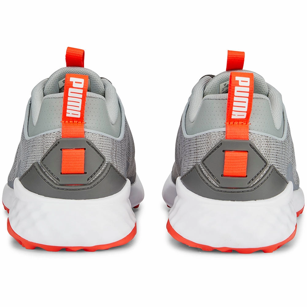 Puma Fusion Pro Spikeless Shoes - Grey/Silver/Red Golf Tour Performance