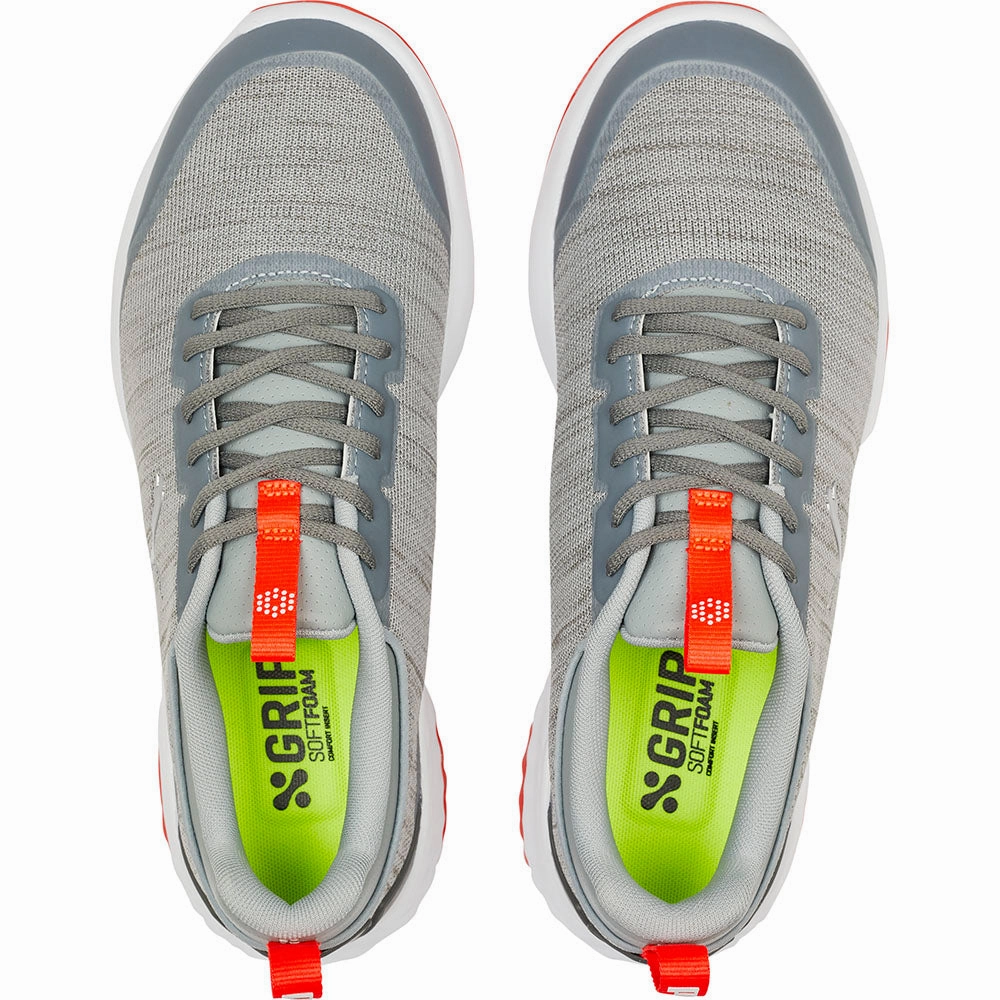 Puma Fusion Pro Spikeless Shoes - Grey/Silver/Red Golf Tour Performance