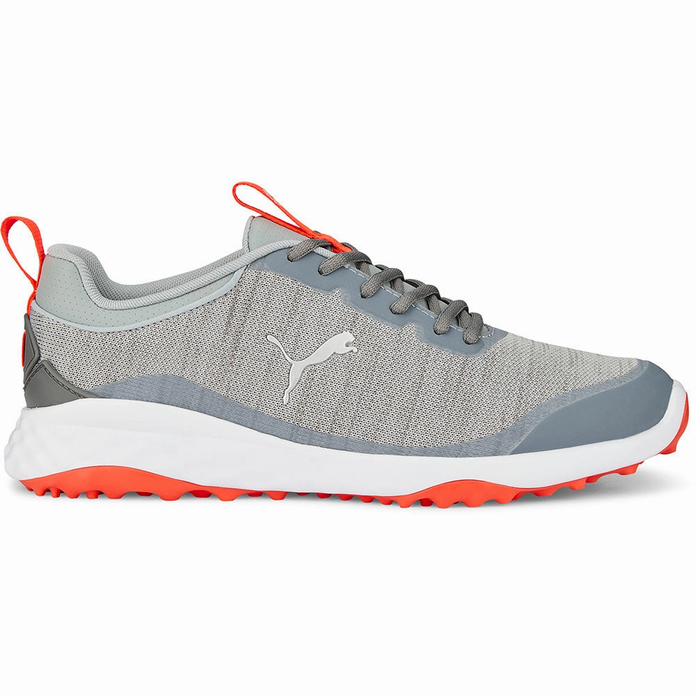 Puma Fusion Pro Spikeless Shoes - Grey/Silver/Red Puma golf footwear options