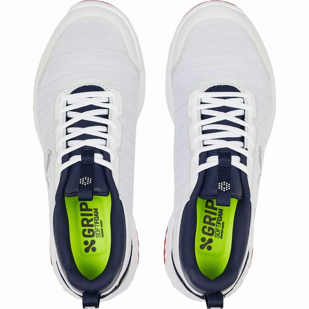 Puma Fusion Pro Spikeless Shoes - White/Blue/Red Golf Tour Performance