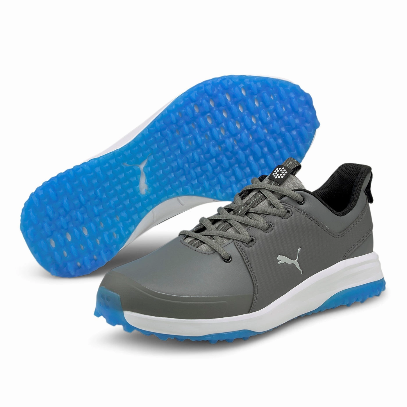Puma Grip Fusion Pro 3.0 Golf Shoes - Quiet Shade/Puma Silver/Ibiza Blue Chic Platform Sneakers
