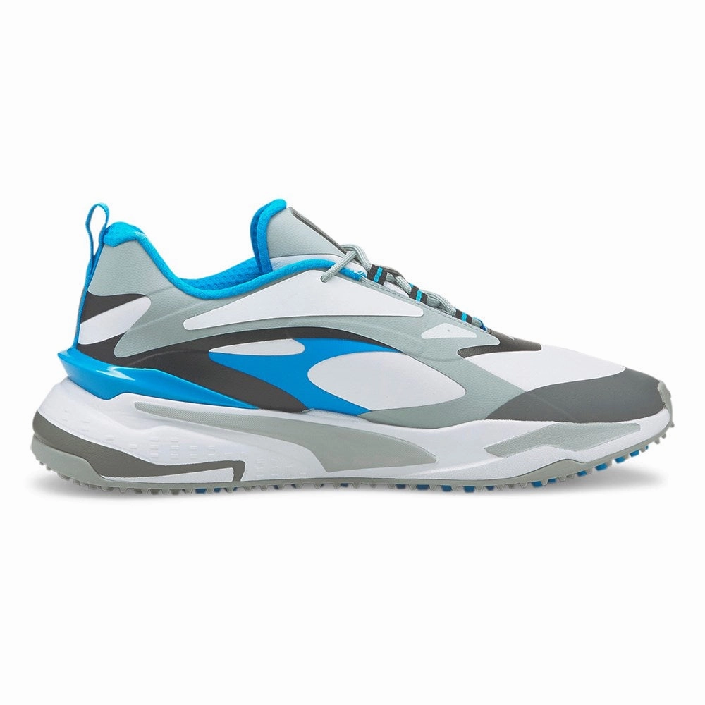 Puma GS-Fast Spikeless Golf Shoes - Puma White/Quarry/Ocean Drive Chic Platform Sneakers