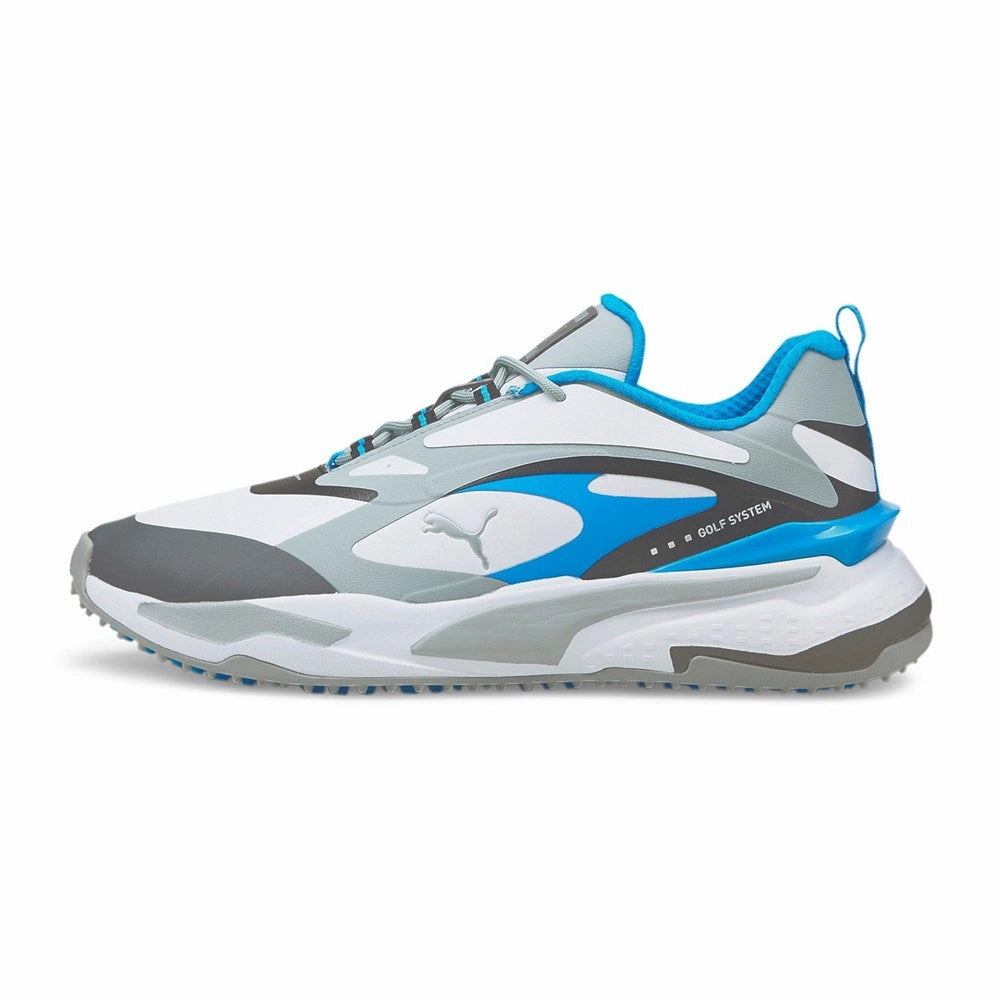 Puma GS-Fast Spikeless Golf Shoes - Puma White/Quarry/Ocean Drive Puma golf shoe styles
