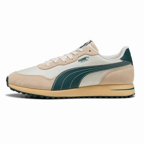 Puma Helsinki G Spikeless Golf Shoes - Frosted Ivory/Green Terrain/Light Straw Puma golf shoe styles