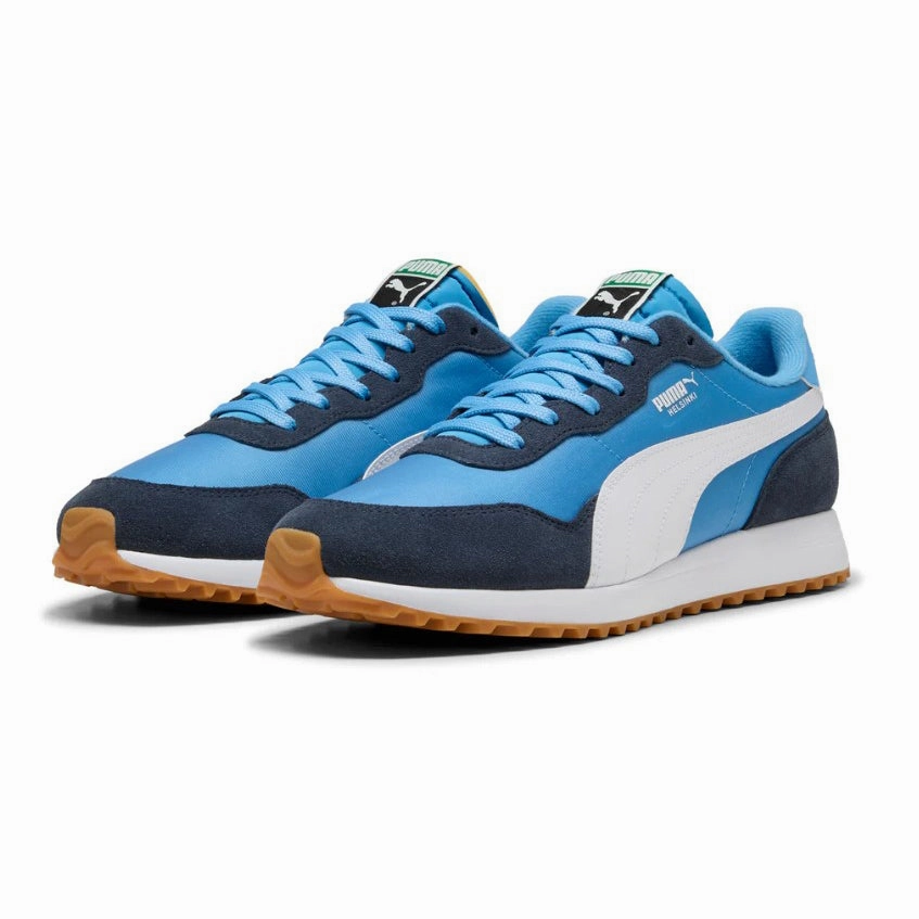 Puma Helsinki G Spikeless Golf Shoes - Regal Blue/Dark Navy/Gum Chic Platform Sneakers