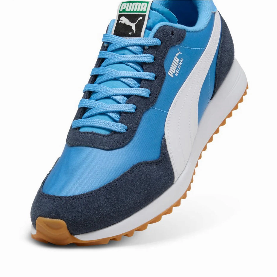 Puma Helsinki G Spikeless Golf Shoes - Regal Blue/Dark Navy/Gum Chic Platform Sneakers