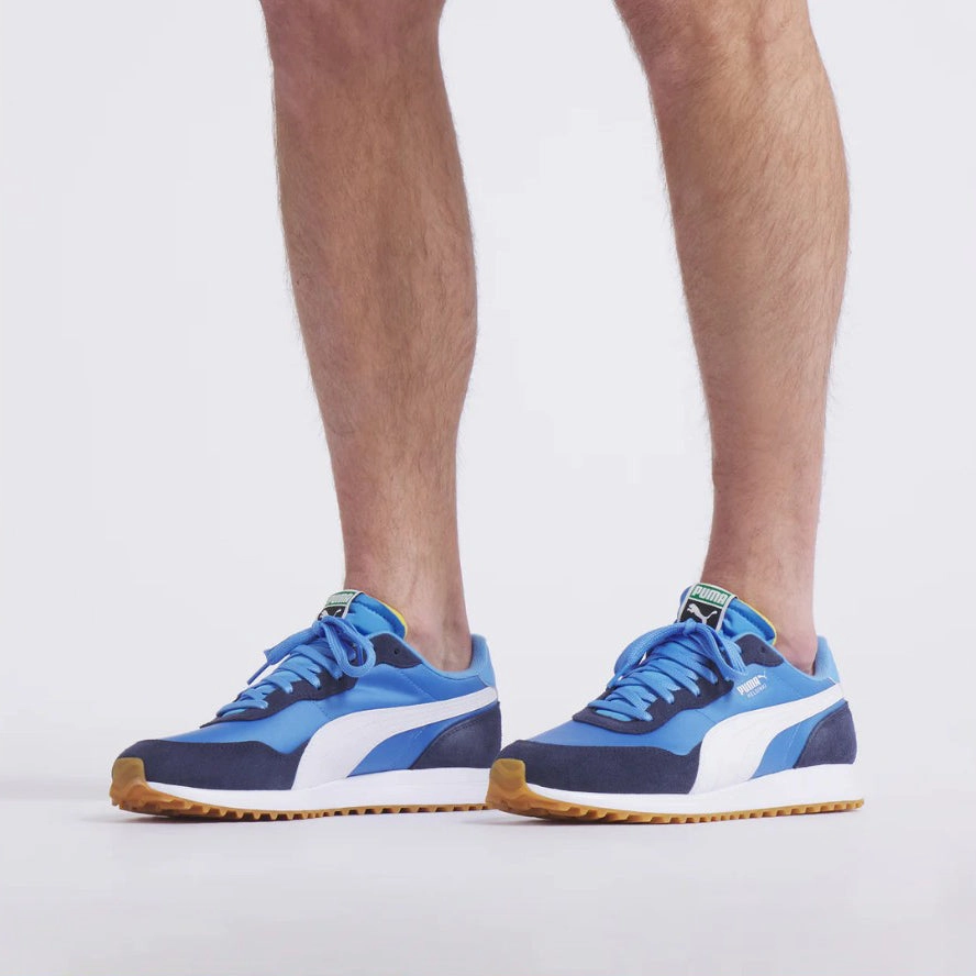 Puma Helsinki G Spikeless Golf Shoes - Regal Blue/Dark Navy/Gum Chic Platform Sneakers