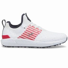 Puma IGNITE Articulate Ltd Edition Love H8 Spiked Waterproof Shoes - White/Silver/Ski Patrol Puma golf footwear options
