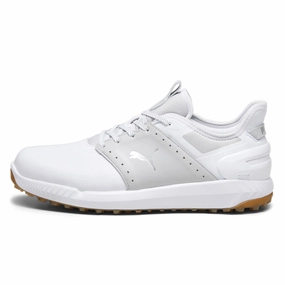 Puma Ignite Elevate Crafted Golf Shoes - Puma White/ Ash Grey Puma golf shoe styles
