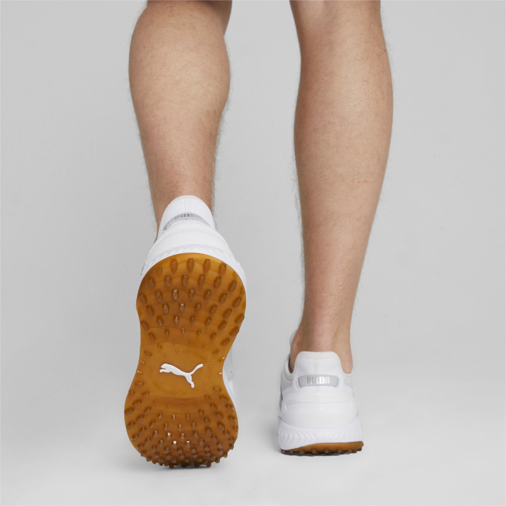 Puma Ignite Elevate Crafted Golf Shoes - Puma White/ Ash Grey Soft Grip Golf Shoes