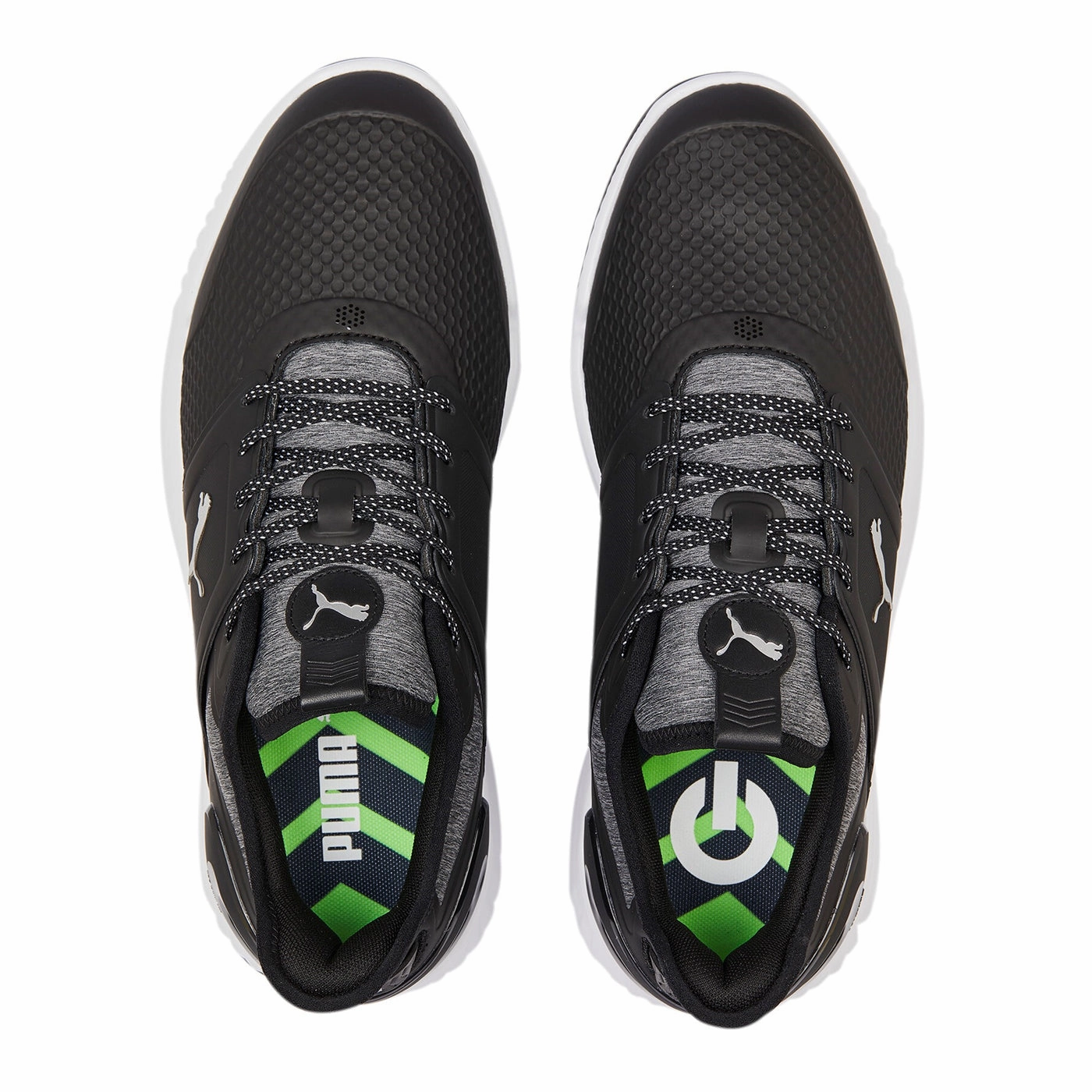 Puma IGNITE Elevate Spikeless Wide Men's Golf Shoes - Puma Back/ Puma Silver Chic Platform Sneakers