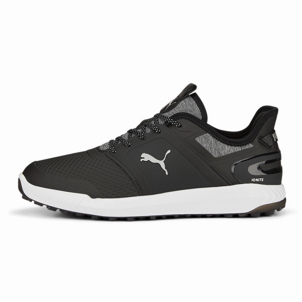 Puma IGNITE Elevate Spikeless Wide Men's Golf Shoes - Puma Back/ Puma Silver Puma golf shoe styles