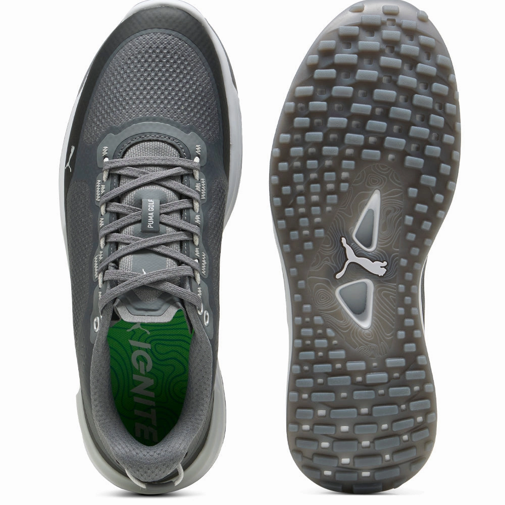 Puma IGNITE Elevate X Spikeless Waterproof Shoes - Slate Sky/Black/Ash Gray Golf Tour Performance