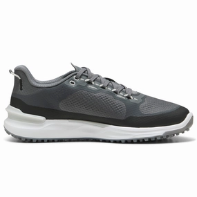 Puma IGNITE Elevate X Spikeless Waterproof Shoes - Slate Sky/Black/Ash Gray Puma golf footwear options