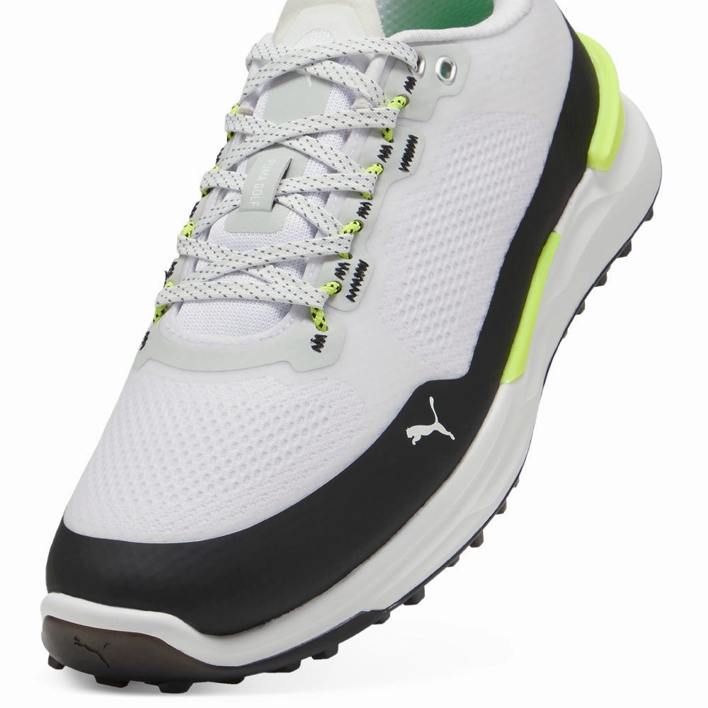Puma IGNITE Elevate X Spikeless Waterproof Shoes - White/Black/Safety Yellow Golf Tour Performance