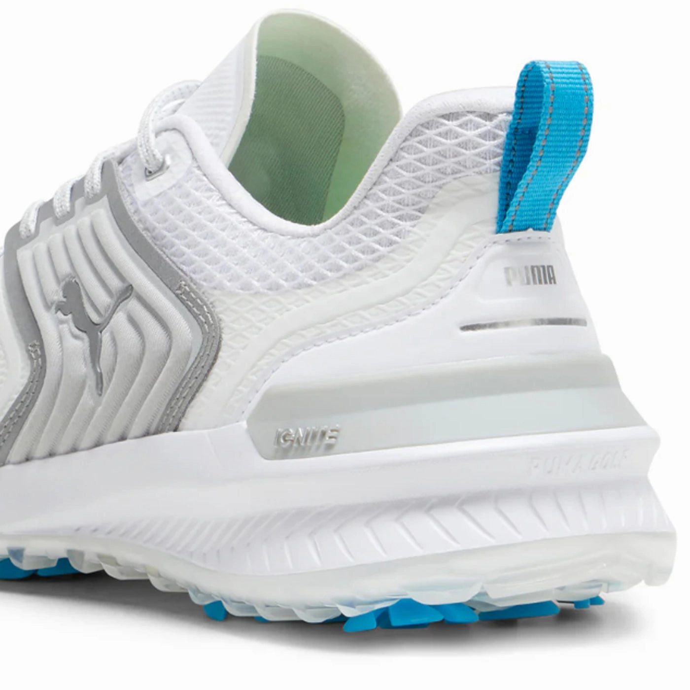 Puma IGNITE Innovate Wide Golf Shoes - Puma White/Cool Light Grey Soft Grip Golf Shoes