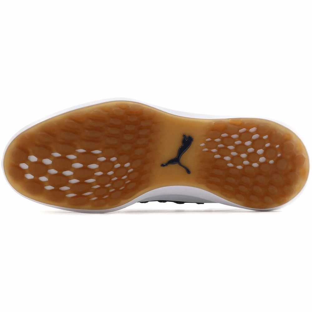 Puma Ignite NXT Solelace Spikeless Waterproof Shoes - Peacoat/Gold Golf Tour Performance
