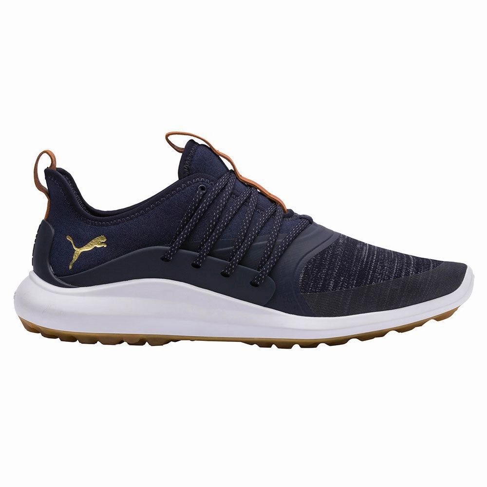 Puma Ignite NXT Solelace Spikeless Waterproof Shoes - Peacoat/Gold Puma golf footwear options