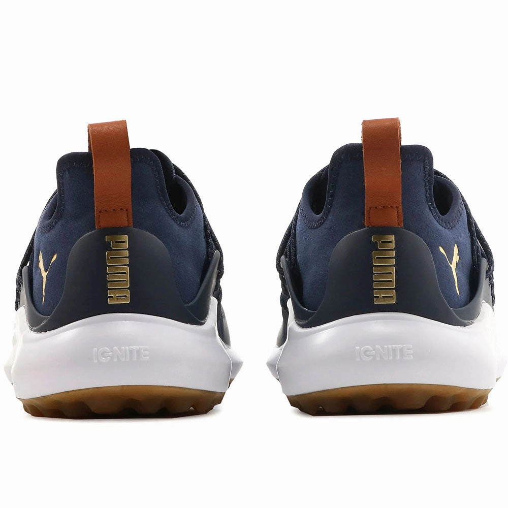 Puma Ignite NXT Solelace Spikeless Waterproof Shoes - Peacoat/Gold Golf Tour Performance