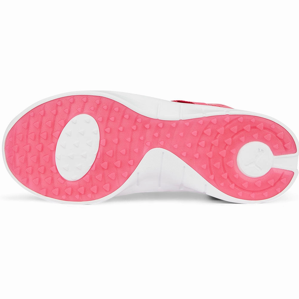 Puma Ladies Laguna Fusion Knit Spikeless Shoes - White/Pink Golf Tour Performance
