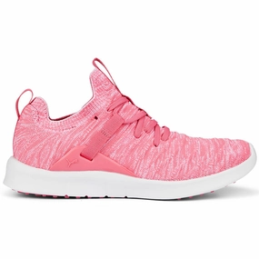Puma Ladies Laguna Fusion Knit Spikeless Shoes - White/Pink Puma golf footwear options