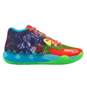 Puma LaMelo Ball MB.01 Be You Green Gecko Red Blast Air Jordan basketball shoes with classic look