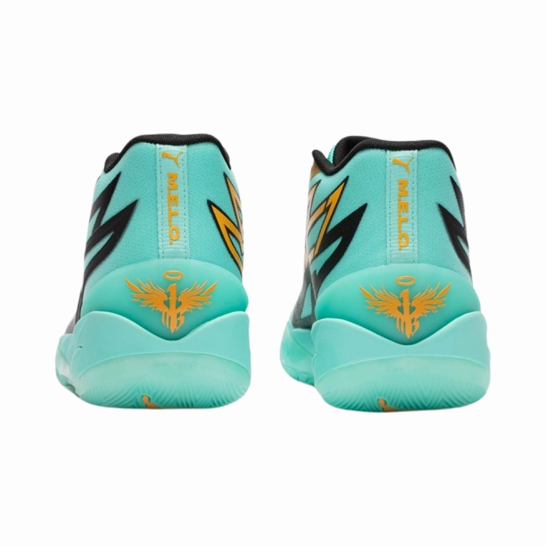 Puma LaMelo Ball MB.02 Honeycomb Turquoise Black Gold Basketball Shoes
