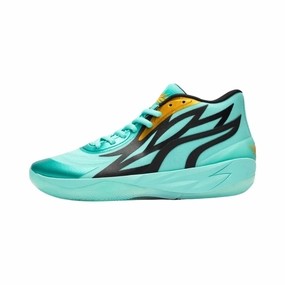 Puma LaMelo Ball MB.02 Honeycomb Turquoise Black Gold Air Jordan basketball shoes with classic look