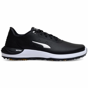 Puma Phantomcat NITRO Spikeless Waterproof Shoes - Black/Silver/Yellow Sizzle Puma golf footwear options