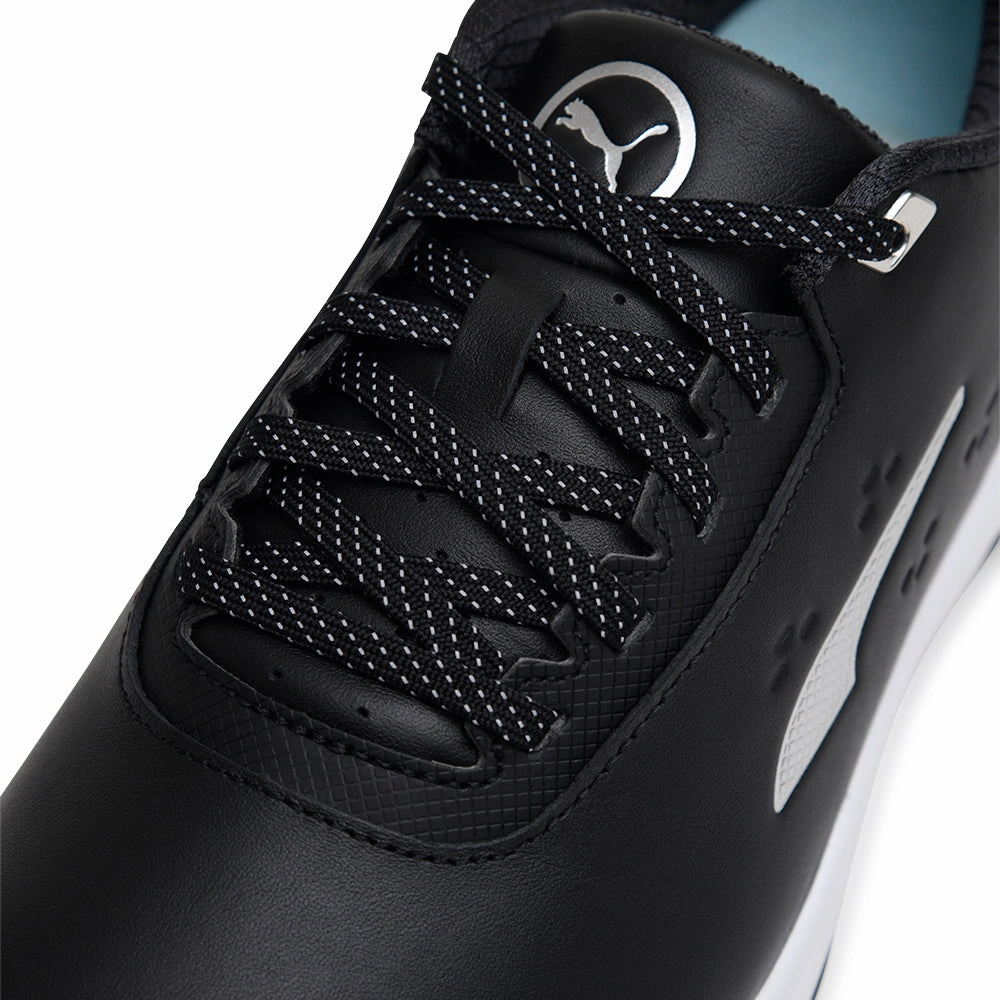 Puma Phantomcat NITRO Spikeless Waterproof Shoes - Black/Silver/Yellow Sizzle Golf Tour Performance