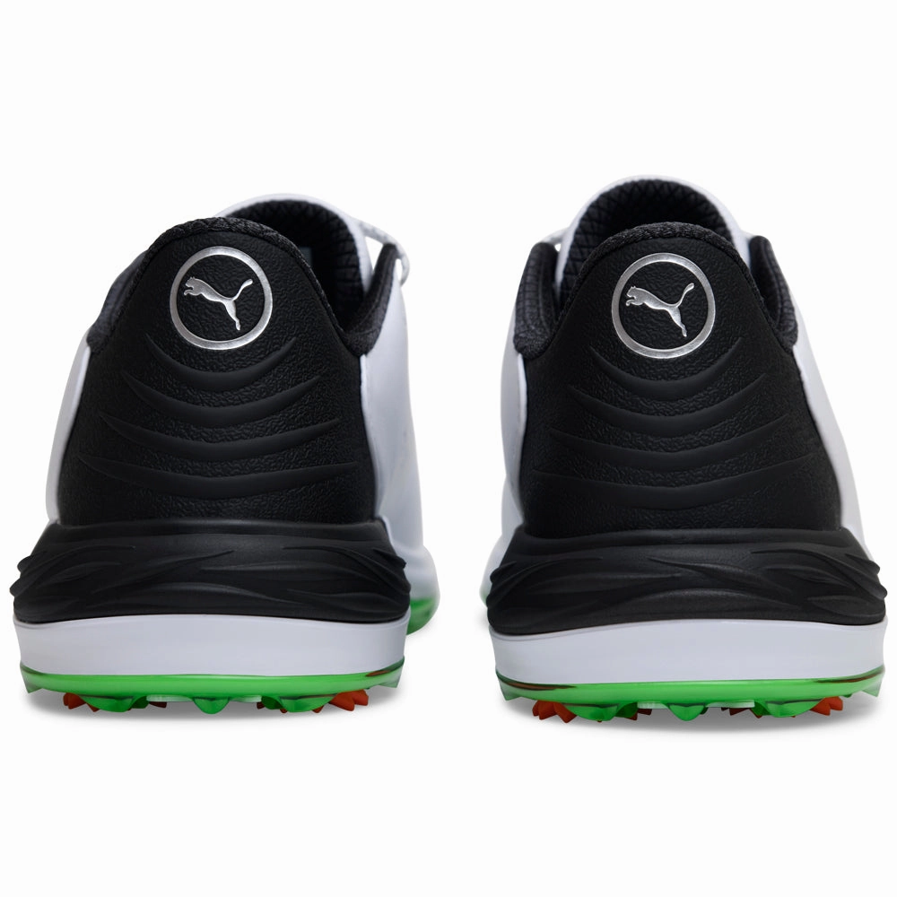 Puma Phantomcat NITRO Spikeless Waterproof Shoes - White/Black/Fluro Green Pes Golf Tour Performance