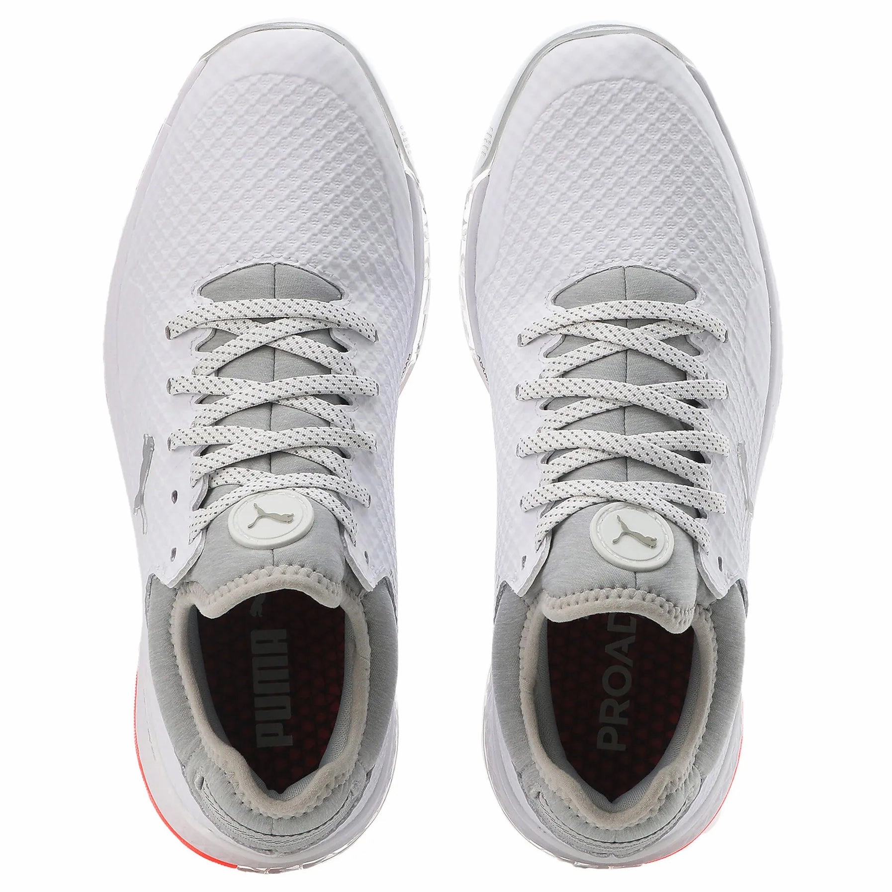 Puma PROADAPT Alphacat Spikeless Wide Golf Shoes - Puma White/High Rise Chic Platform Sneakers