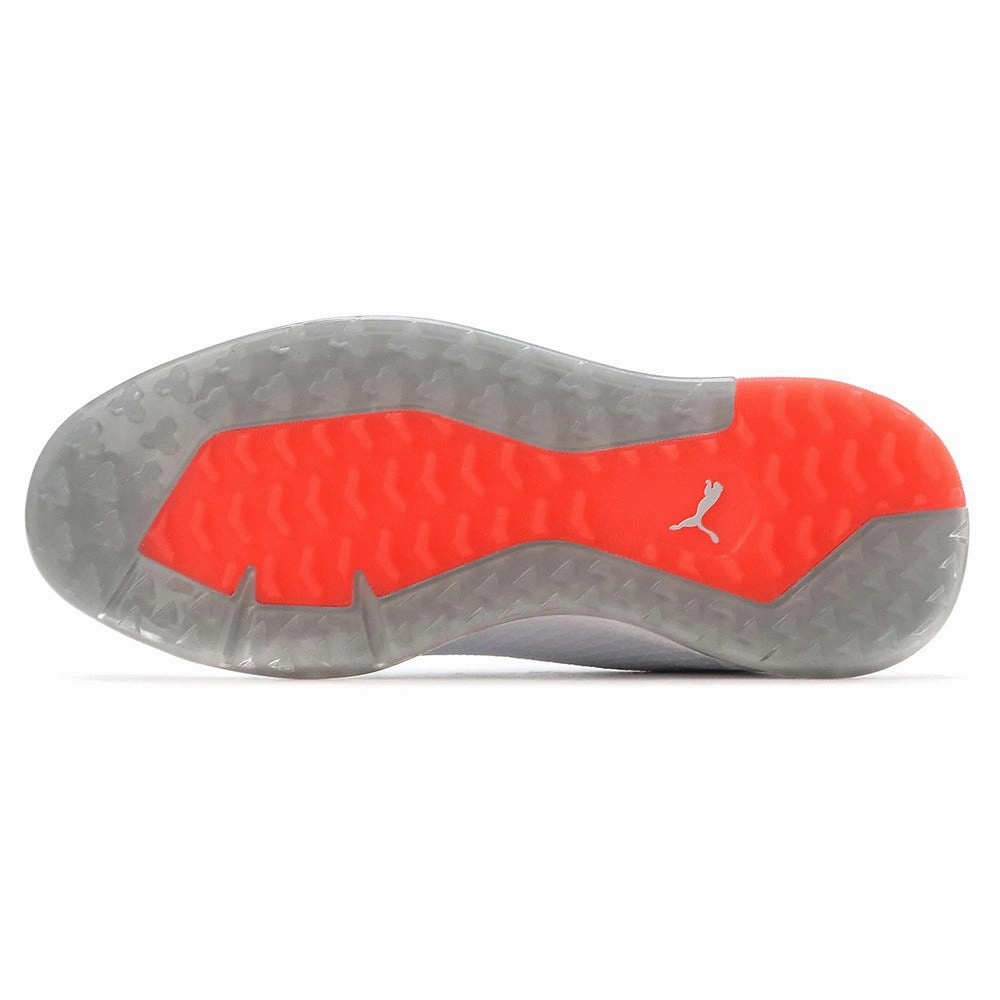 Puma PROADAPT Alphacat Spikeless Wide Golf Shoes - Puma White/High Rise Soft Grip Golf Shoes