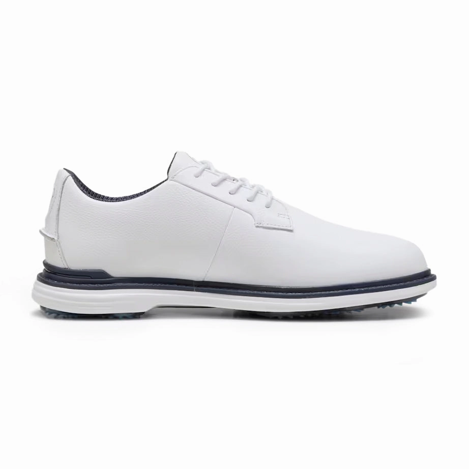 Puma Royale Players Golf Shoes - Puma White/Deep Navy/Team Light Blue Soft Grip Golf Shoes