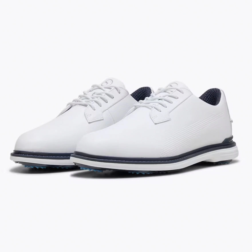 Puma Royale Players Golf Shoes - Puma White/Deep Navy/Team Light Blue Soft Grip Golf Shoes