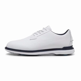 Puma Royale Players Golf Shoes - Puma White/Deep Navy/Team Light Blue Spiked golf shoe options