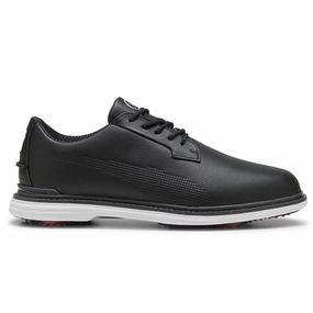 Puma ROYALE Spiked Shoes - Black/Flat Dark Gray/Red Blast Puma golf footwear options