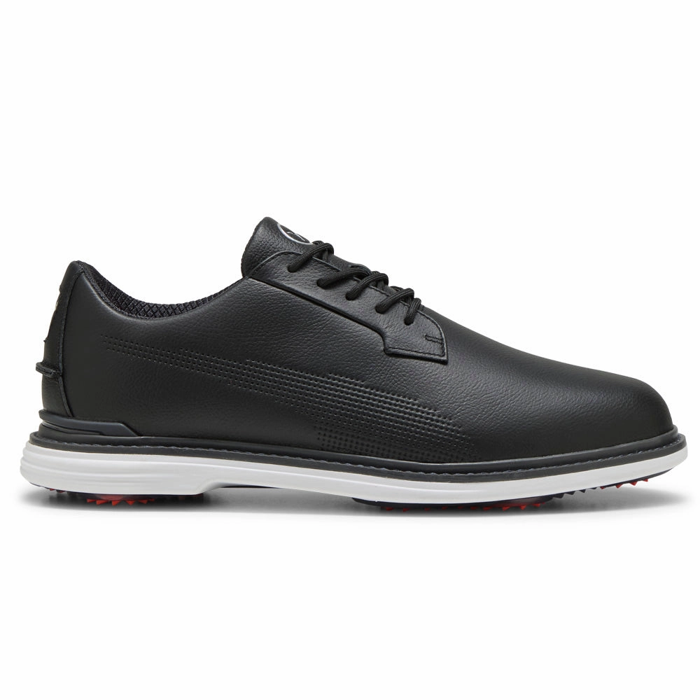 Puma ROYALE Spiked Shoes - Black/Flat Dark Gray/Red Blast Puma golf footwear options