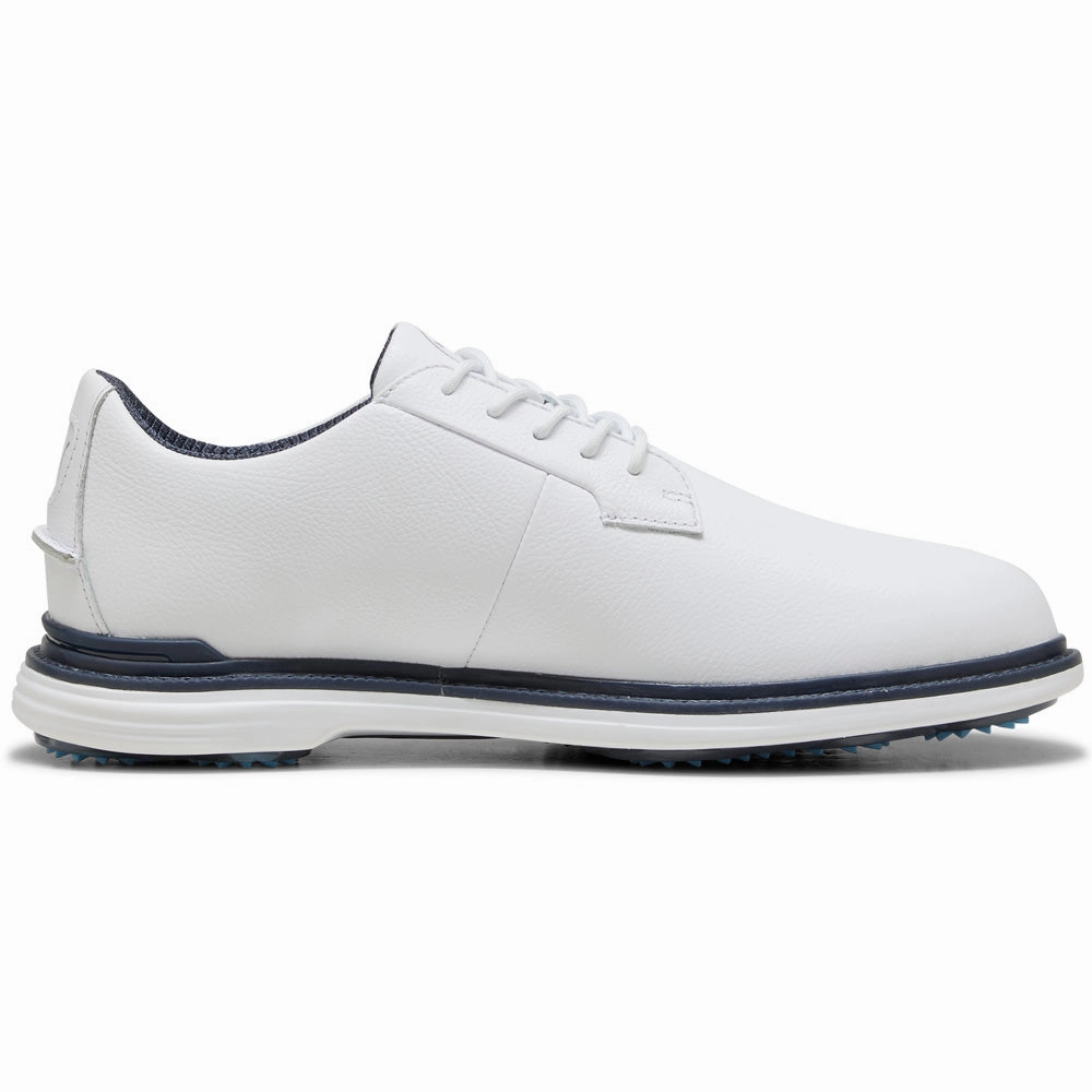 Puma ROYALE Spiked Shoes - White/Deep Navy/Team Light Blue Puma golf footwear options