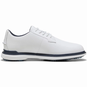 Puma ROYALE Spiked Shoes - White/Deep Navy/Team Light Blue Puma golf footwear options