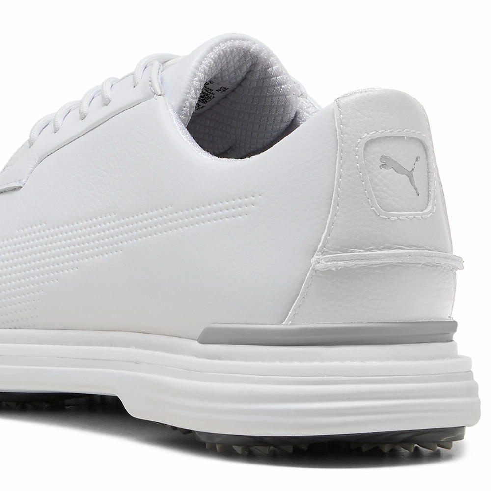 Puma ROYALE Spiked Shoes - White/Slate Sky/Ash Gray Golf Tour Performance