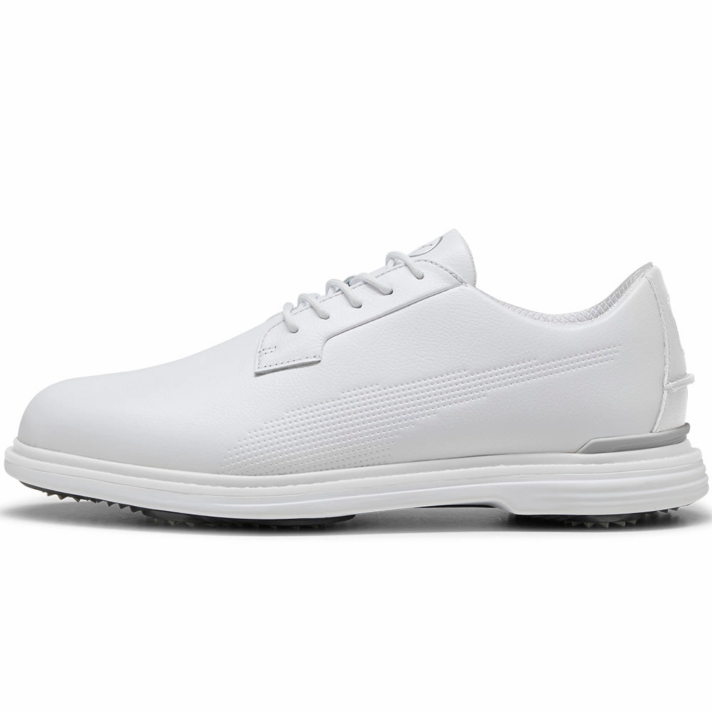 Puma ROYALE Spiked Shoes - White/Slate Sky/Ash Gray Golf Tour Performance