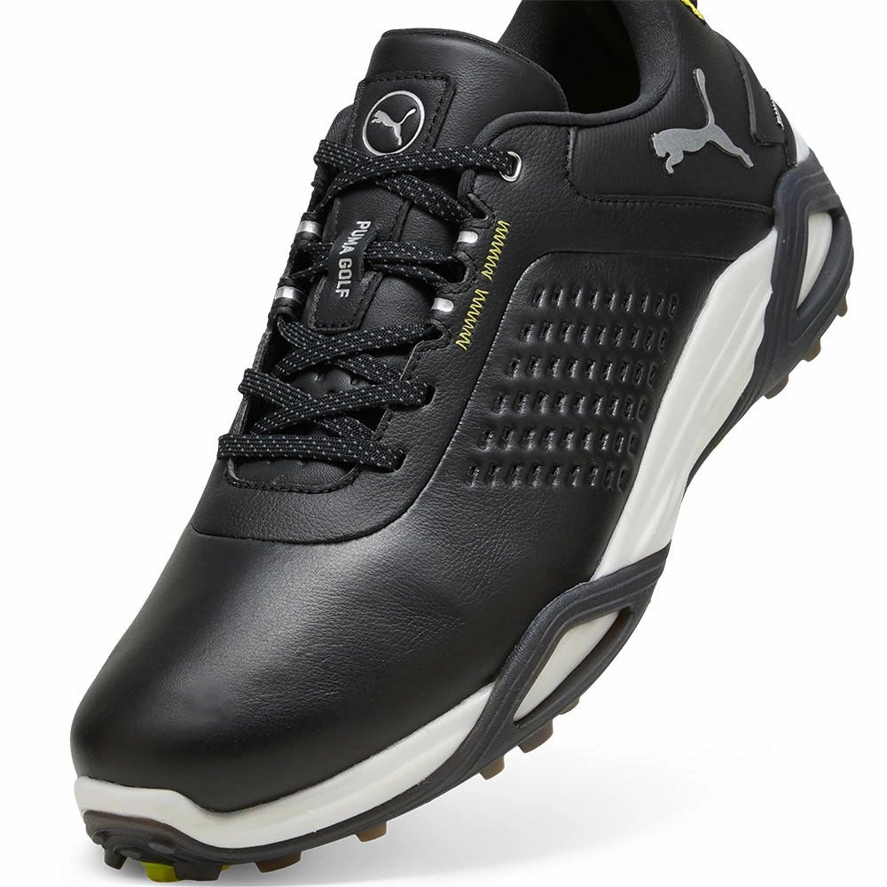 Puma Shadowcat NITRO Leather Spikeless Waterproof Shoes - Black/White Golf Tour Performance