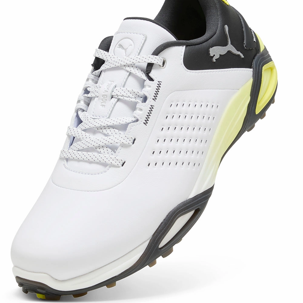 Puma Shadowcat NITRO Leather Spikeless Waterproof Shoes - White/Black Golf Tour Performance