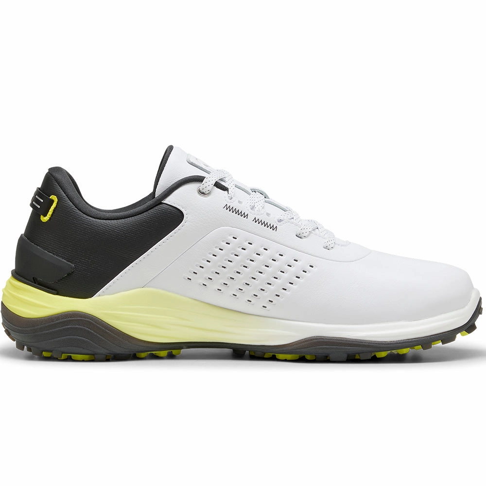 Puma Shadowcat NITRO Leather Spikeless Waterproof Shoes - White/Black Puma golf footwear options